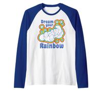 Puffi Rainbow Dreams Happy Nap Sleepy Retro Puffo Daydream Maglia con Maniche Raglan
