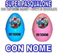 PUFFI SURPRISE SUPER PASQUALONE SORPRESONE UOVO DI PASQUA CONTENITORE I PUFFI