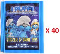Puffi Viaggio Foresta Segreta Lotto 40 Bustine Figurine Preziosi Smurfs