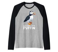 Puffin Muffin Seabird Cute Atlantic Puffin Maglia con Maniche Raglan