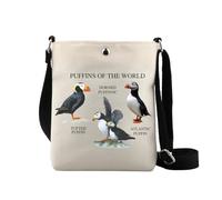 Puffins Borsa a tracolla Puffin Uccello Borsa a tracolla Puffin Amante degli uccelli Regalo Pappagallo Mare Regalo Uccello Regalo Uccello, Pulcinelle Cb 2, large