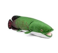 PuffPurrs - Peluche di arrapaima realistico, animale di peluche di arrapaima Gigas 45 cm, morbido peluche di pesce verde, bambole di peluche super morbide, modello di giocattoli per bambini,