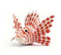 PuffPurrs Peluche Pesce Leone Rosso - Realistico 18cm Pesce di Scogliera Tropicale Giocattolo, Animale Marino Realistico Regalo per Amanti del Mare e della Natura