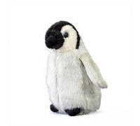 PuffPurrs Peluche Réaliste de Bébé Pingouin, Plumage Gris-Blanc Doux Réaliste, Cadeau Mignon de Poussin Pingouin Coussin, 13cm