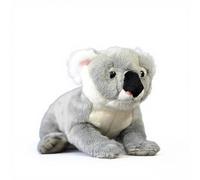 PuffPurrs Peluche Réaliste de Koala, Oreilles Rondes Duveteuses et Pelage Gris-Argenté ou Gris Cendré Réaliste, Cadeau Mignon de Phascolarctos Cinereus Coussin, 23cm