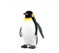 PuffPurrs Peluche Réaliste de Pingouin Royal, Taches Auriculaires Orange Vif Réalistes, Cadeau Mignon de Aptenodytes Patagonicus Coussin, 30cm