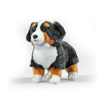 PuffPurrs Peluche realistico Bovaro Bernese, Bovaro Bernese realistico, Carino mantello tricolore Cuscino Regalo, 23 cm