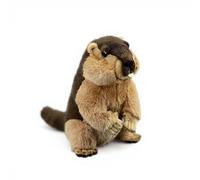 PuffPurrs Peluche Realistico Marmotta, Teddy Realistico Corpo Robusto, Carino Cuscino Marmotta Alpina Regalo, 25 cm