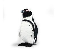 PuffPurrs Peluche realistico Pinguino Africano, Pinguino con maschera facciale nera realistico, Piumaggio bianco e nero Cuscino Regalo, 29 cm