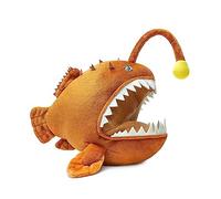 PuffPurrs Pesce pescatore di peluche - 12" pesce pescatore marrone, peluche spaventoso, veri animali marini Goosefish Lanternfish peluche, regalo per bambini, compleanno, Natale, Halloween,
