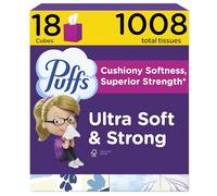Puffs Fazzoletti per il viso ultra morbidi, 18 cubi, 56 fazzoletti per il viso per scatola