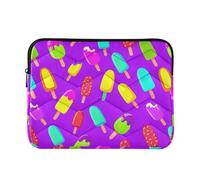 Puffy - Custodia per computer portatile estetica, sottile, motivo floreale, da uomo, custodia per computer Pro da 14 pollici, universale, colorata, con ghiaccioli, viola, media