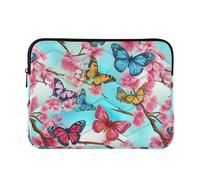 Puffy Custodia per computer portatile modello carino custodie per computer portatile universale da uomo copertura da viaggio per computer Air 13 pollici manica colorata farfalle ciliegia floreale