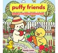 puffy friends kwai: simple y cute animal coloring book