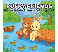 Puffy Friends: Simple & Cute Animal Coloring Book