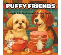 PUFFY FRIENDS Simple & Cute Animal Coloring Book