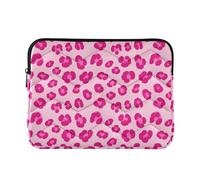 Puffy Manicotti Per Laptop Decorativo Sottile Cassa Del Computer Floreale per Computer Universale Uomini Copertura Del Computer Ufficio per Computer Pro Case 14 Pollici Rosa Magenta Leopard Macchie