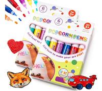 Puffy Popcorn Pens 3D, Magie Popcornpens Set，2Pcs | Stimulates Imagination and Creativity, Easy to Use, for DIY Crafts with Paper, Glass, Etc