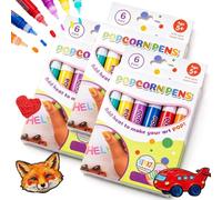 Puffy Popcorn Pens 3D, Magie Popcornpens Set，3Pcs | Stimulates Imagination and Creativity, Easy to Use, for DIY Crafts with Paper, Glass, Etc