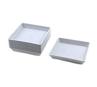 Pufguy Sottovaso per piante, bianco, 11,9 x 11,9 cm, quadrati, 10 pezzi