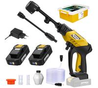 PUFIER Idropulitrice Senza Fili 20V con 2 Batterie Ricaricabile Incluse - Portatile Compatta Batteria Elettrica Idropulitrice MAX 30Bar per Auto,Terrazzo e Giardino | Pulizie Rapide Senza Cavi