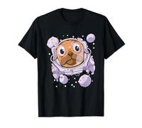 Pug astronauta nello spazio - simpatico cartone animato cane spaziale Maglietta