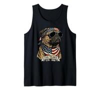 Pug Bandiera Americana 250 Anni 1776-2026 Bicentenario USA Cane Canotta