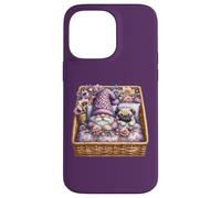 Pug Dad Sleeping In Floral Shabby Chic Bedding With Cute Pug Custodia per iPhone 14 Pro Max