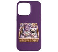 Pug Dad Sleeping In Floral Shabby Chic Bedding With Cute Pug Custodia per iPhone 15 Pro Max