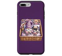Pug Dad Sleeping In Floral Shabby Chic Bedding With Cute Pug Custodia per iPhone 7 Plus/8 Plus