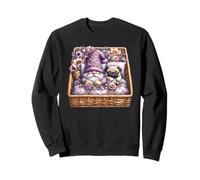 Pug Dad Sleeping In Floral Shabby Chic Bedding With Cute Pug Felpa
