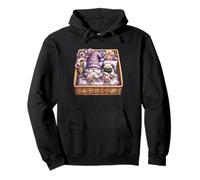 Pug Dad Sleeping In Floral Shabby Chic Bedding With Cute Pug Felpa con Cappuccio