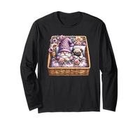 Pug Dad Sleeping In Floral Shabby Chic Bedding With Cute Pug Maglia a Manica