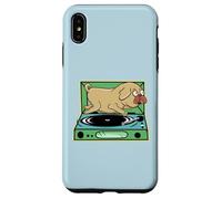 Pug divertente cane in esecuzione su un giradischi Custodia per iPhone XS Max