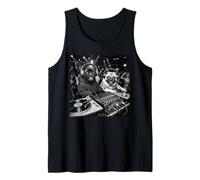 Pug DJ Equipment Set Divertente Ragazzi Ragazze Costume retrò Meme Canotta