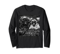 Pug DJ Equipment Set Divertente Ragazzi Ragazze Costume retrò Meme Maglia a Manica