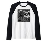 Pug DJ Equipment Set Divertente Ragazzi Ragazze Costume retrò Meme Maglia con Maniche Raglan