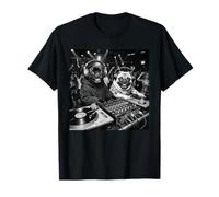 Pug DJ Equipment Set Divertente Ragazzi Ragazze Costume retrò Meme Maglietta