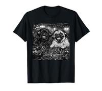 Pug DJ Equipment Set Divertente Ragazzi Ragazze Costume retrò Meme Maglietta