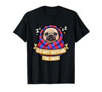 Pug Do Not Funny Disturb The Cute Snug Burrito Coperta Cane Maglietta