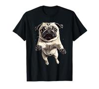 Pug Dog Face Colorato Ritratto Animale Carino Pug Amante Maglietta