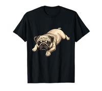 Pug Dog Face Colorato Ritratto Animale Carino Pug Amante Maglietta