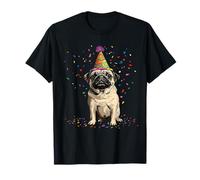 Pug Dog Face Colorato Ritratto Animale Carino Pug Amante Maglietta