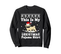 Pug Dog Funny Xmas Sweater This Is My Christmas Pajama Felpa