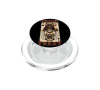 Pug Dog Trick or Treat Devil Angel Giocatore di carte da gioco PopSockets PopGrip per MagSafe