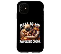 Pug For Women And Men Fall Is My Favorite Color Autumn Sleep Custodia per iPhone 11