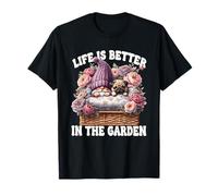 Pug Gnome Dad Life Is Better In The Garden For Pug Grandpa Maglietta
