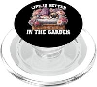 Pug Gnome Dad Life Is Better In The Garden For Pug Grandpa PopSockets PopGrip per MagSafe
