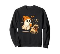 Pug Halloween Ghost Walking Pug Dog Felpa