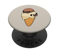 Pug Ice Cream PopSockets PopGrip Adesivo